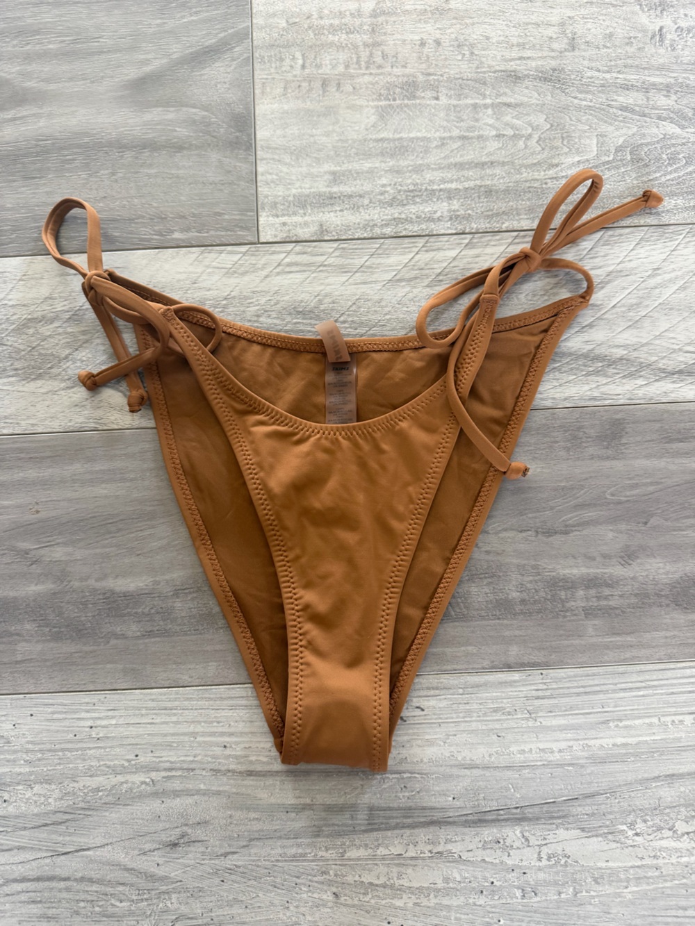 SKIMS Recycled Swim Dippy Tie Bottoms - NWT - Almond - S - Picture 3 of 6